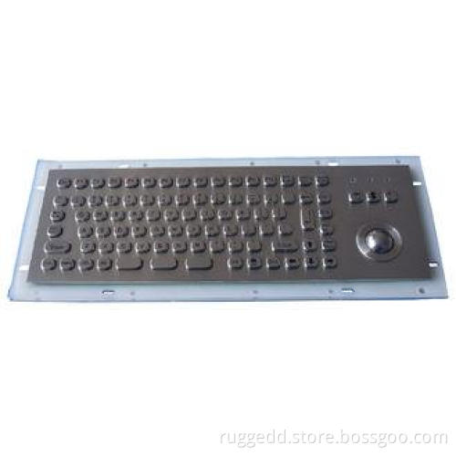 Mini washable IP65 static industrial trackball keyboard wit